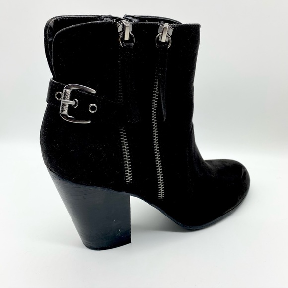 Carlos-Black- Western Style Heel Ankle bootie 10 - Picture 3 of 8
